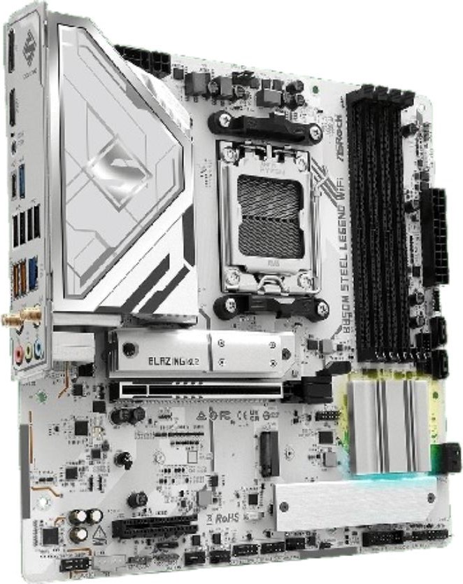 ASRock MB Sc AM5 B850M Steel Legend WiFi, AMD B850, 4xDDR5, 1xDP, 1xHDMI, WiFi, mATX