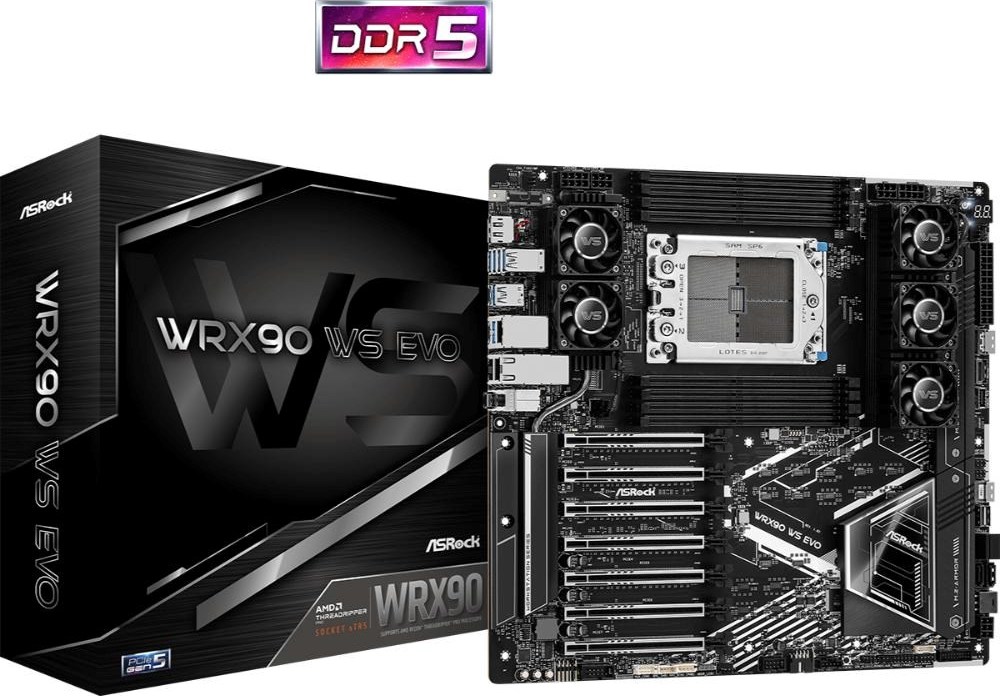 ASRock MB Sc sTR5 WRX90 WS EVO, AMD WRX90, 8xDDR5, 1xDP, EEB