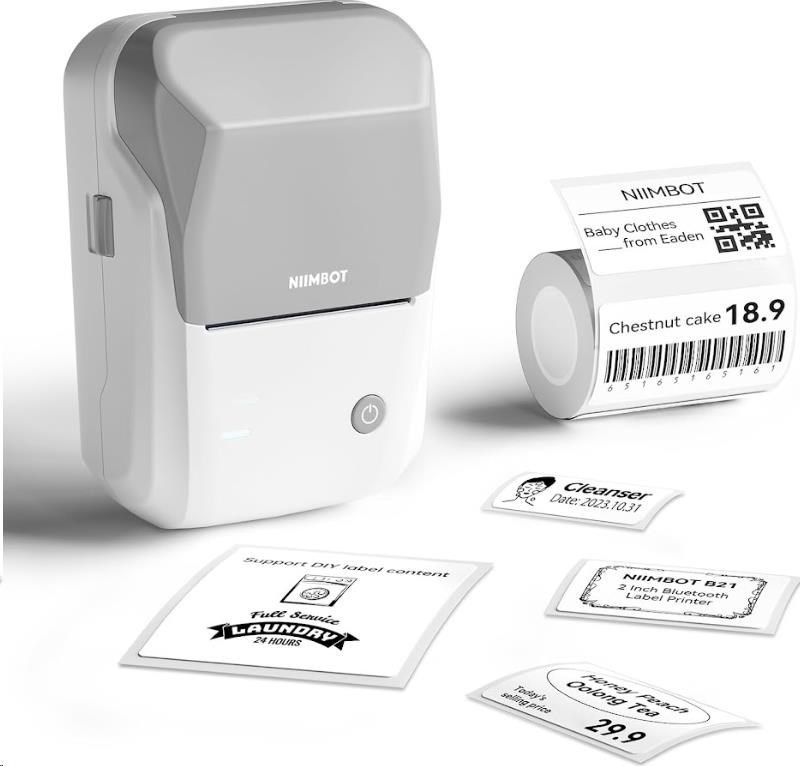 Niimbot Tiskárna štítků B1 Smart, grey + role štítků 210ks