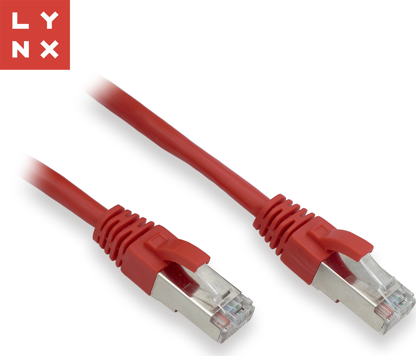 LYNX CS LYNX FTP patch kabel Cat5e PVC, CCA, 0,5m, červený (balení obsahuje 10ks)