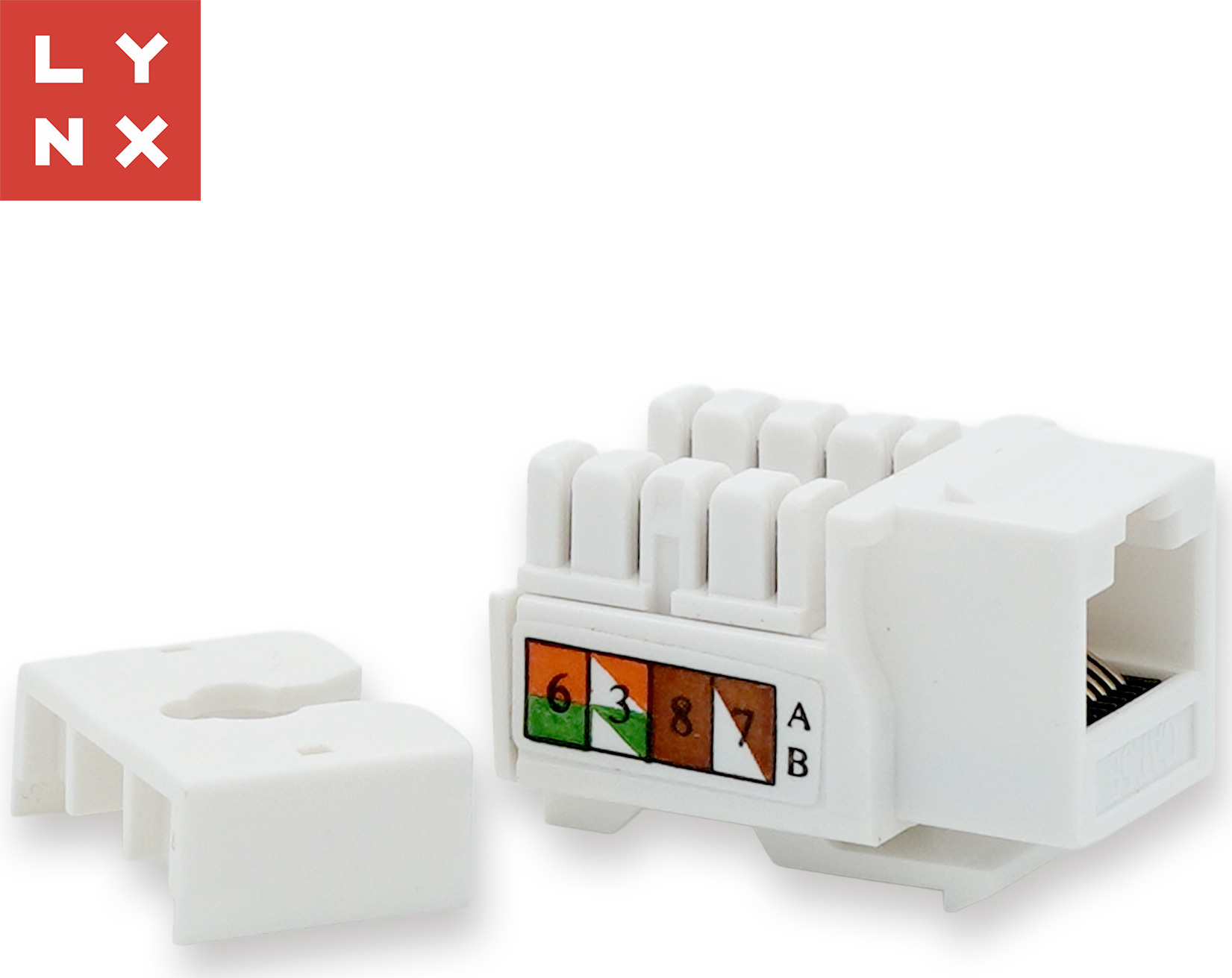LYNX CS LYNX keystone UTP Cat5e, 90 stp., bílý