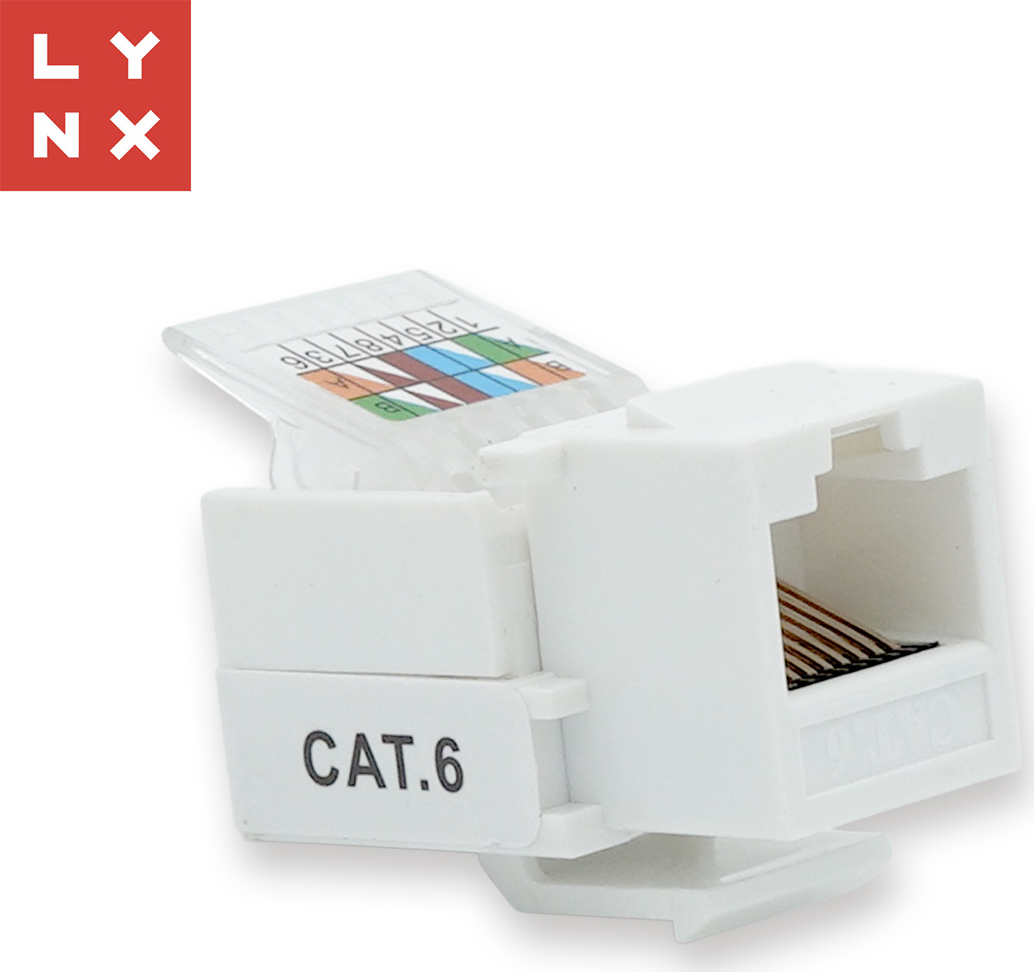 LYNX CS LYNX keystone UTP Cat6, samozařezávací, 90stp., bílý