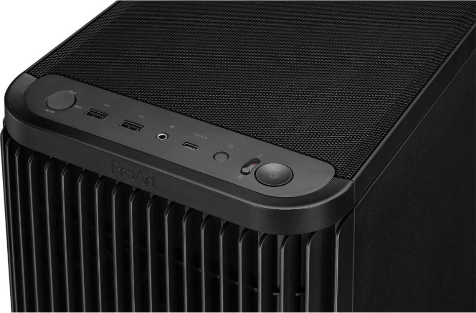 ASUS case PROART PA401 TG PWM, ATX, 2x 160mm Fan, 1x 120mm Fan, Fan Hub, černá