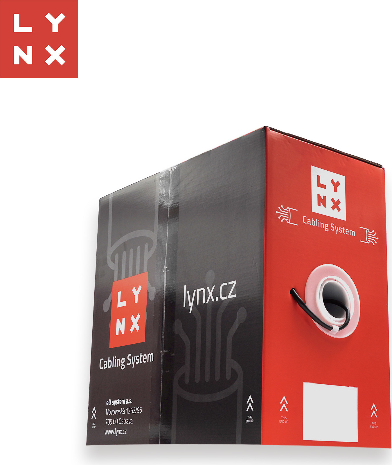 LYNX CS LYNX UTP kabel Cat5e, PE (Fca), celoměděný, venkovní, černý, box 305m