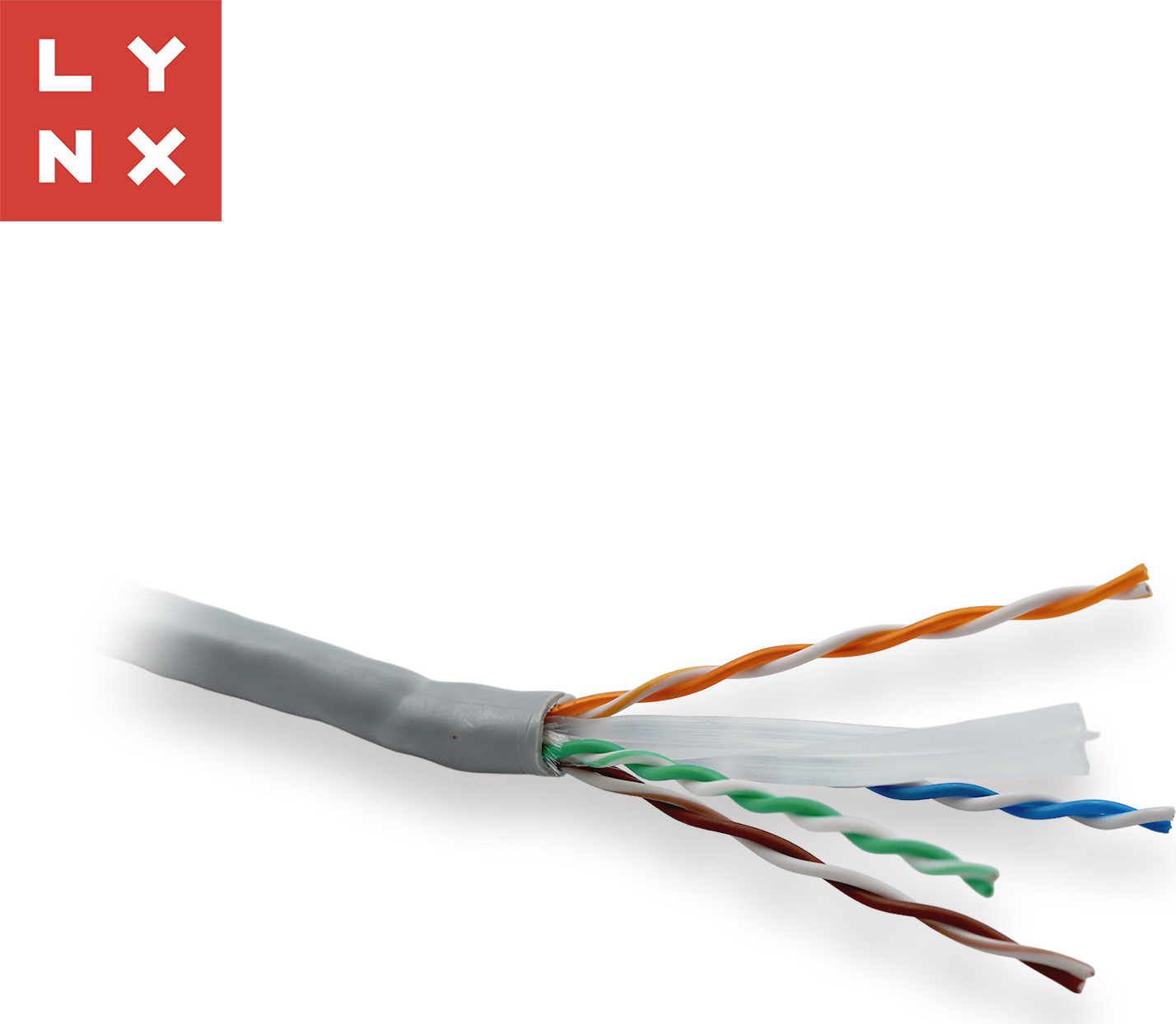 LYNX CS LYNX UTP kabel, Cat6, PVC (Eca), celoměděný, vnitřní, šedý, box 305m