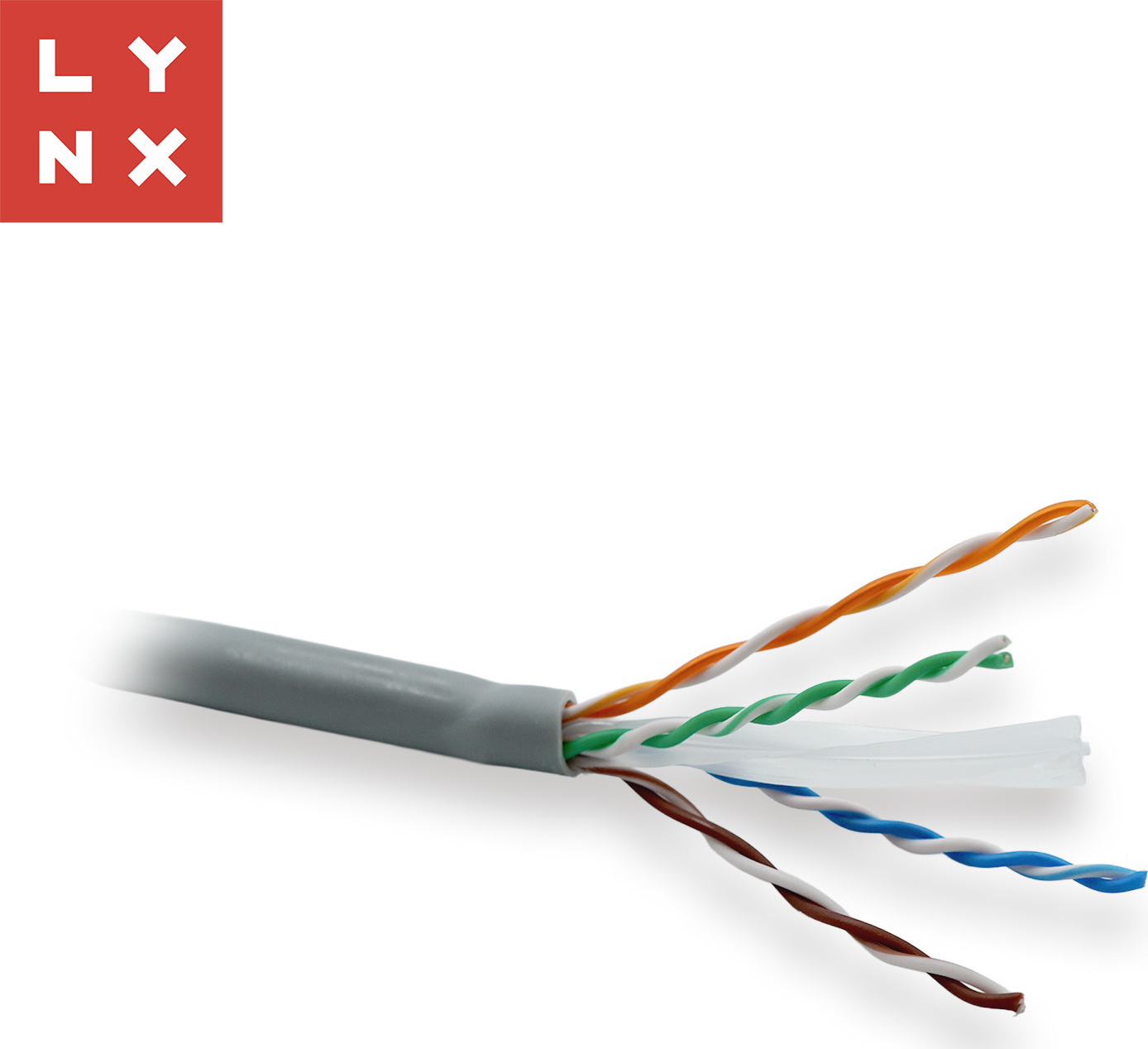 LYNX CS LYNX UTP kabel, Cat6, LSOH, celoměděný, vnitřní, šedý, box 305m