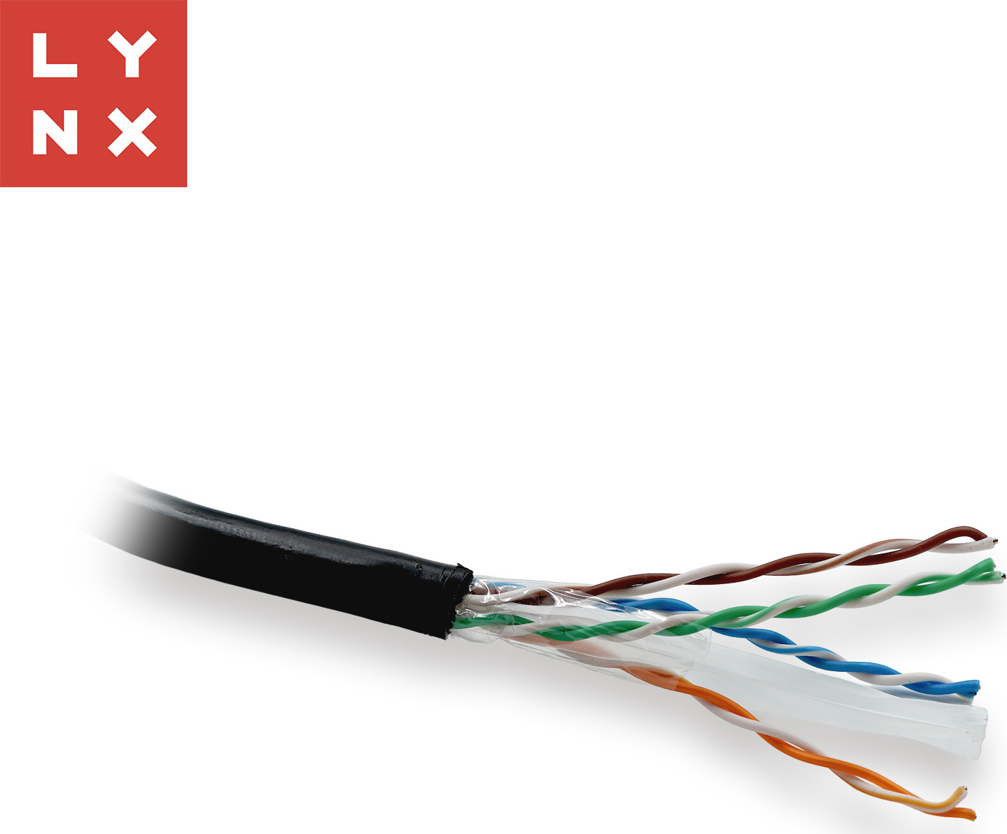 LYNX CS LYNX UTP kabel, Cat6, PE (Fca), celoměděný, venkovní, černý, box 305m