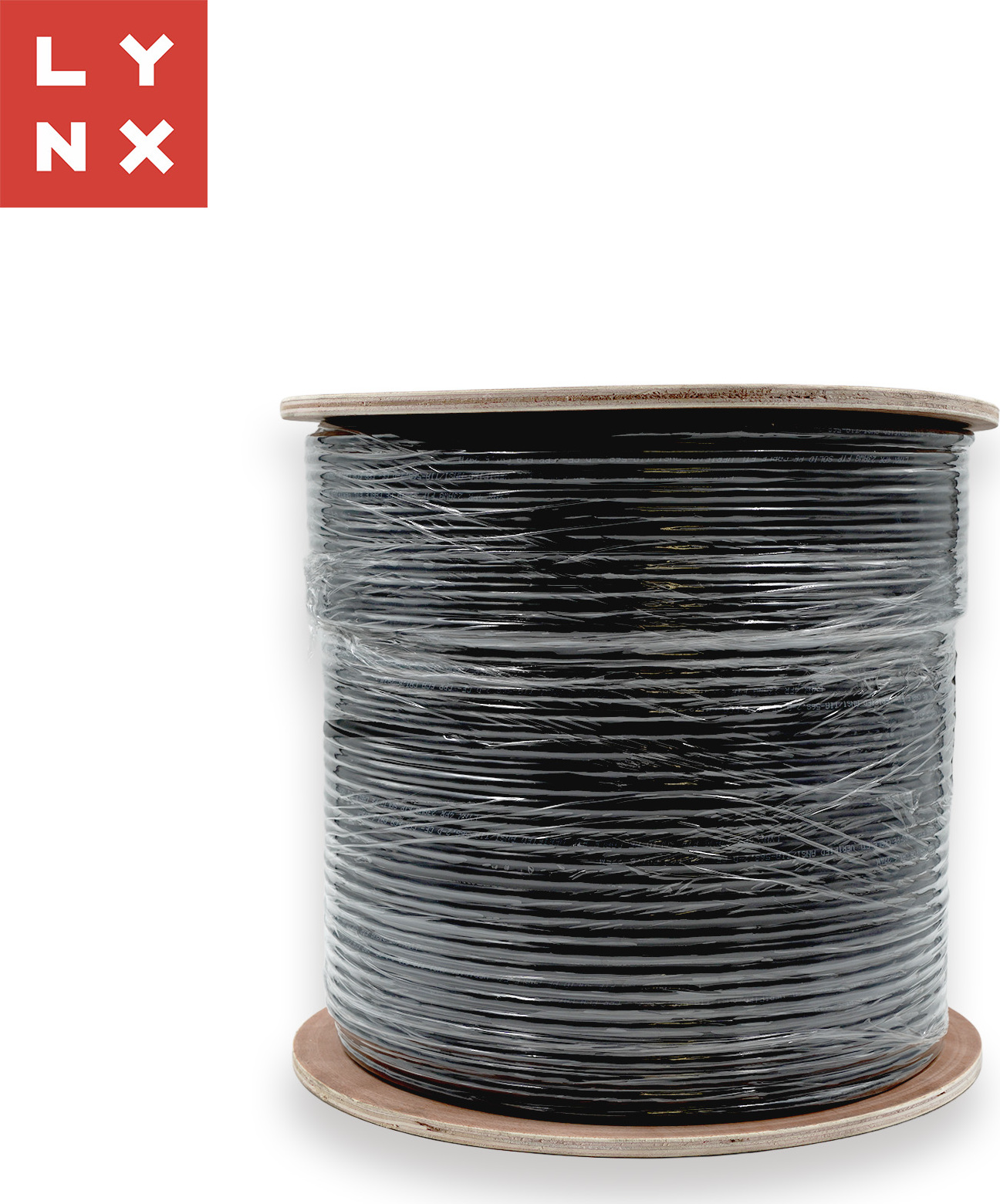 LYNX CS LYNX FTP kabel Cat6, PE (Fca), celoměděný, venkovní, černý, cívka 305m