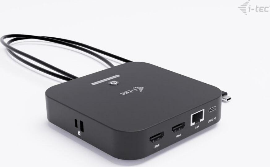 i-tec USB-C Dual HDMI Docking Station, Power Delivery 100W