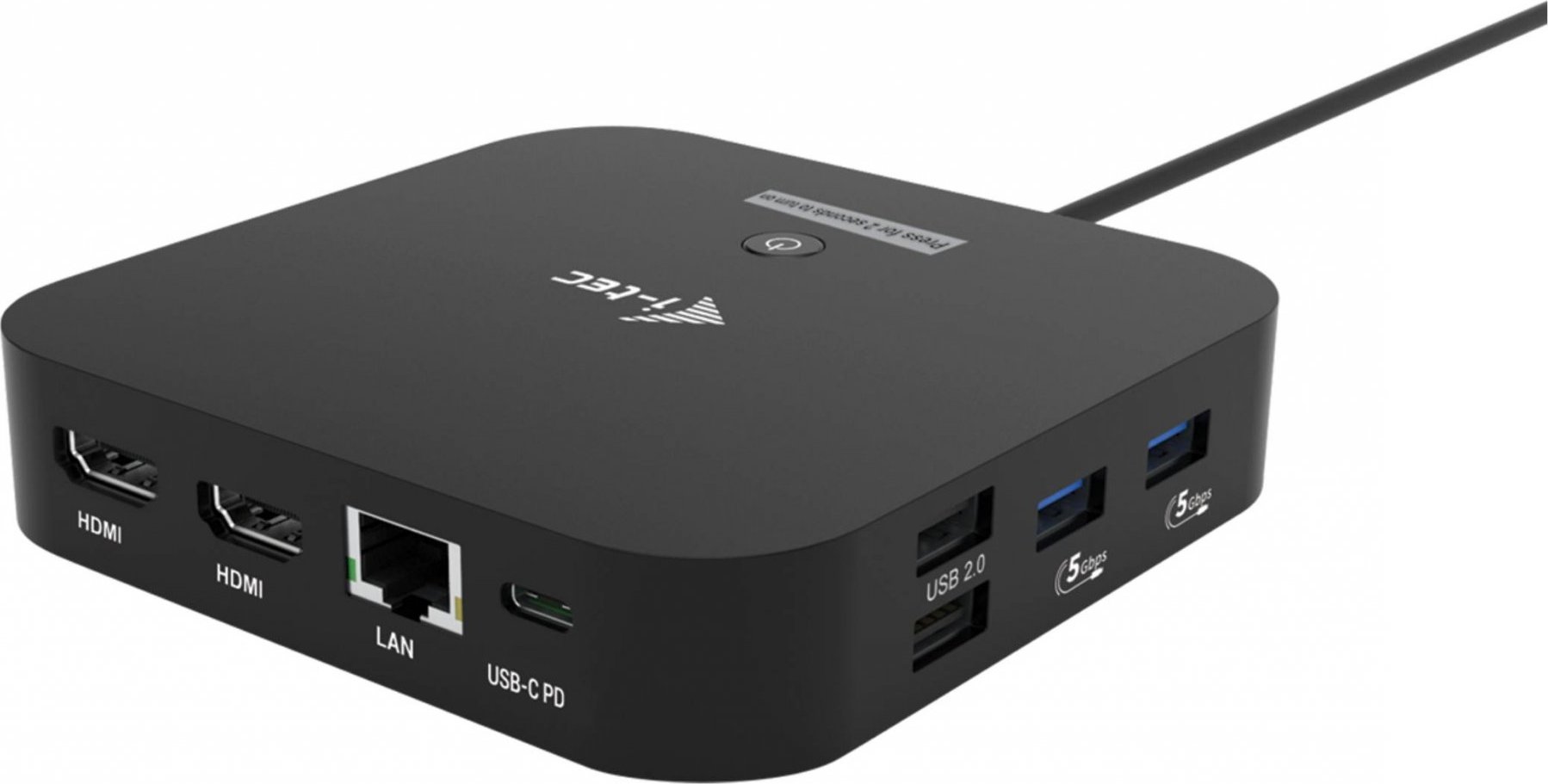 i-tec USB-C Dual HDMI Docking Station, Power Delivery 100W