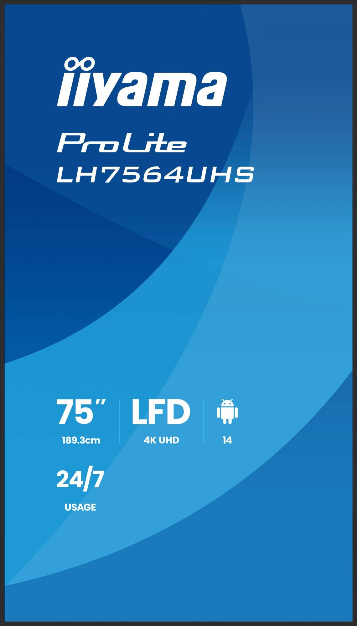 75" iiyama LH7564UHS-B1AG:VA, 4K UHD,Android,24/7