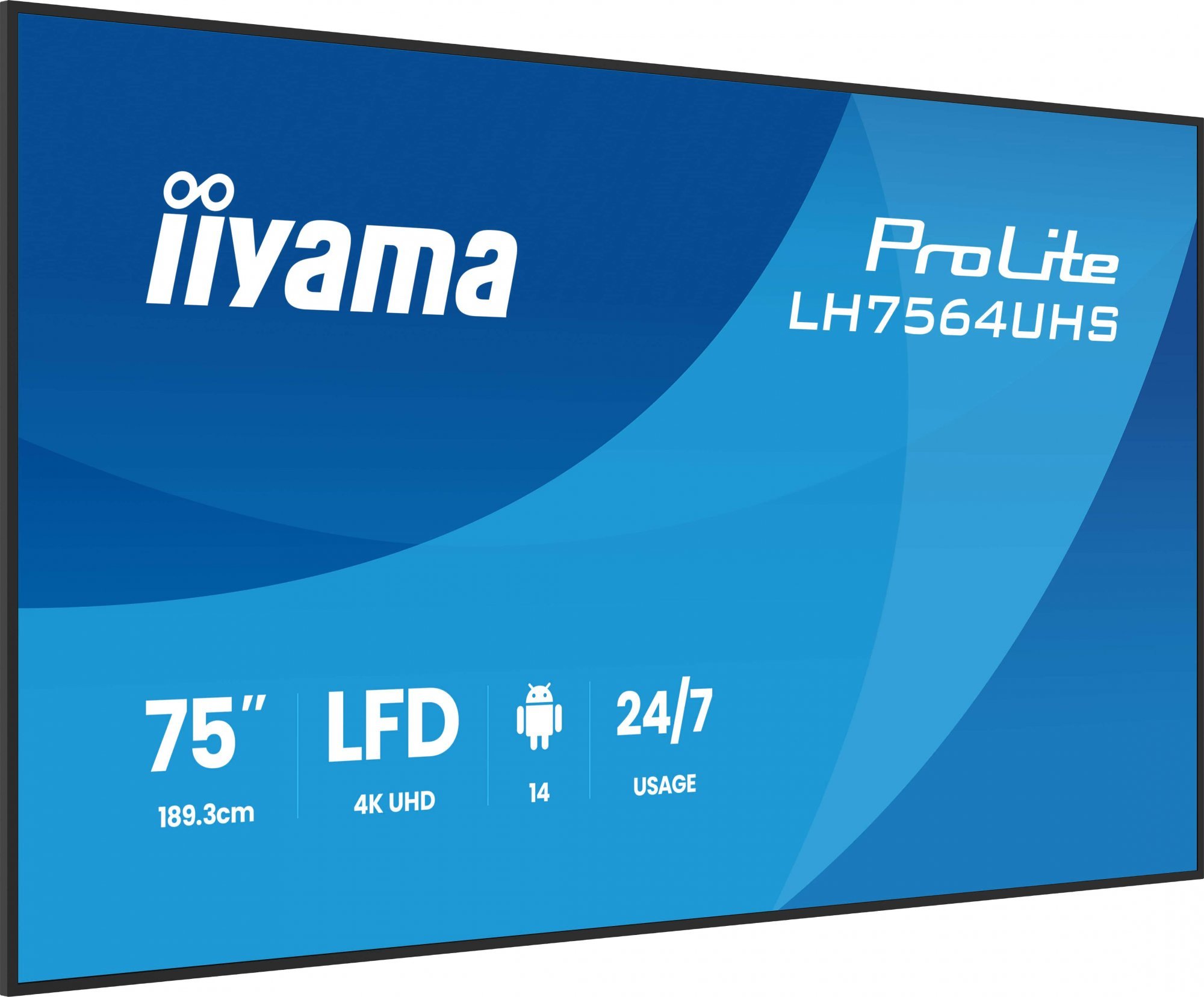 75" iiyama LH7564UHS-B1AG:VA, 4K UHD,Android,24/7