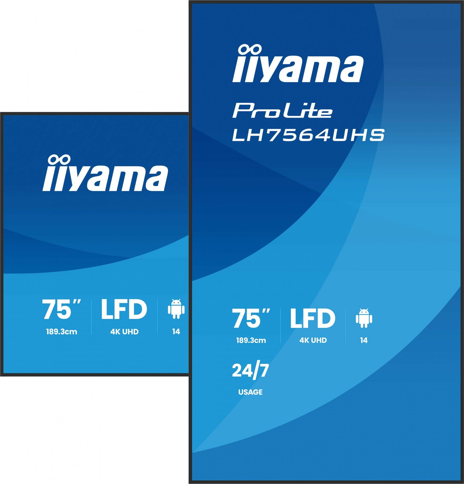 75" iiyama LH7564UHS-B1AG:VA, 4K UHD,Android,24/7