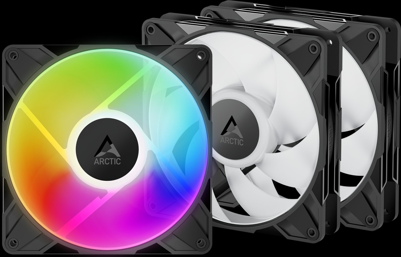 ARCTIC P14 Pro A-RGB (3 kusy) - 140mm A-RGB PWM ventilátor s rozdělovačem kabelů
