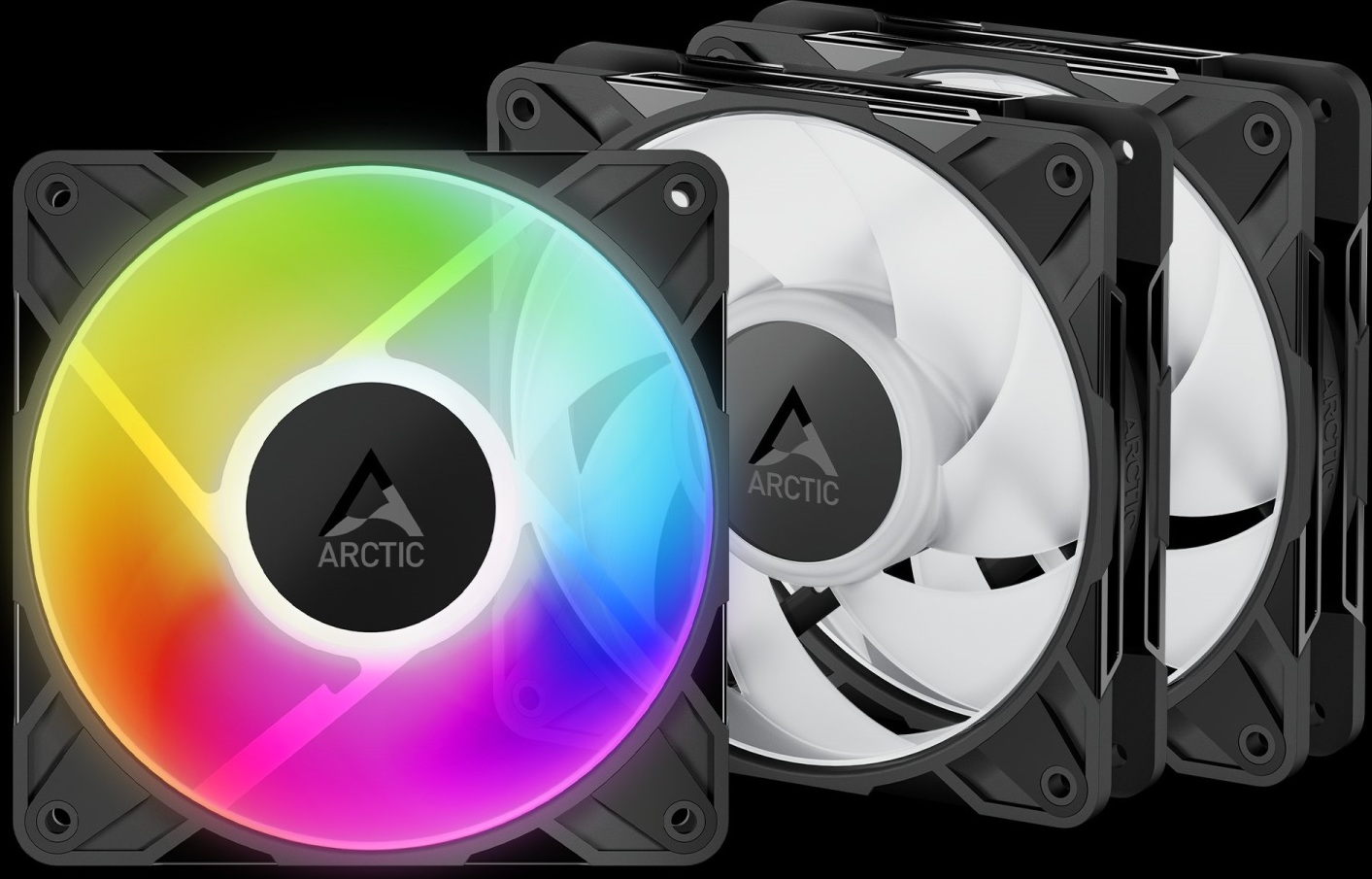 ARCTIC P12 Pro A-RGB (3 Pack) - 120mm A-RGB PWM ventilátor s rozdělovačem kabelů