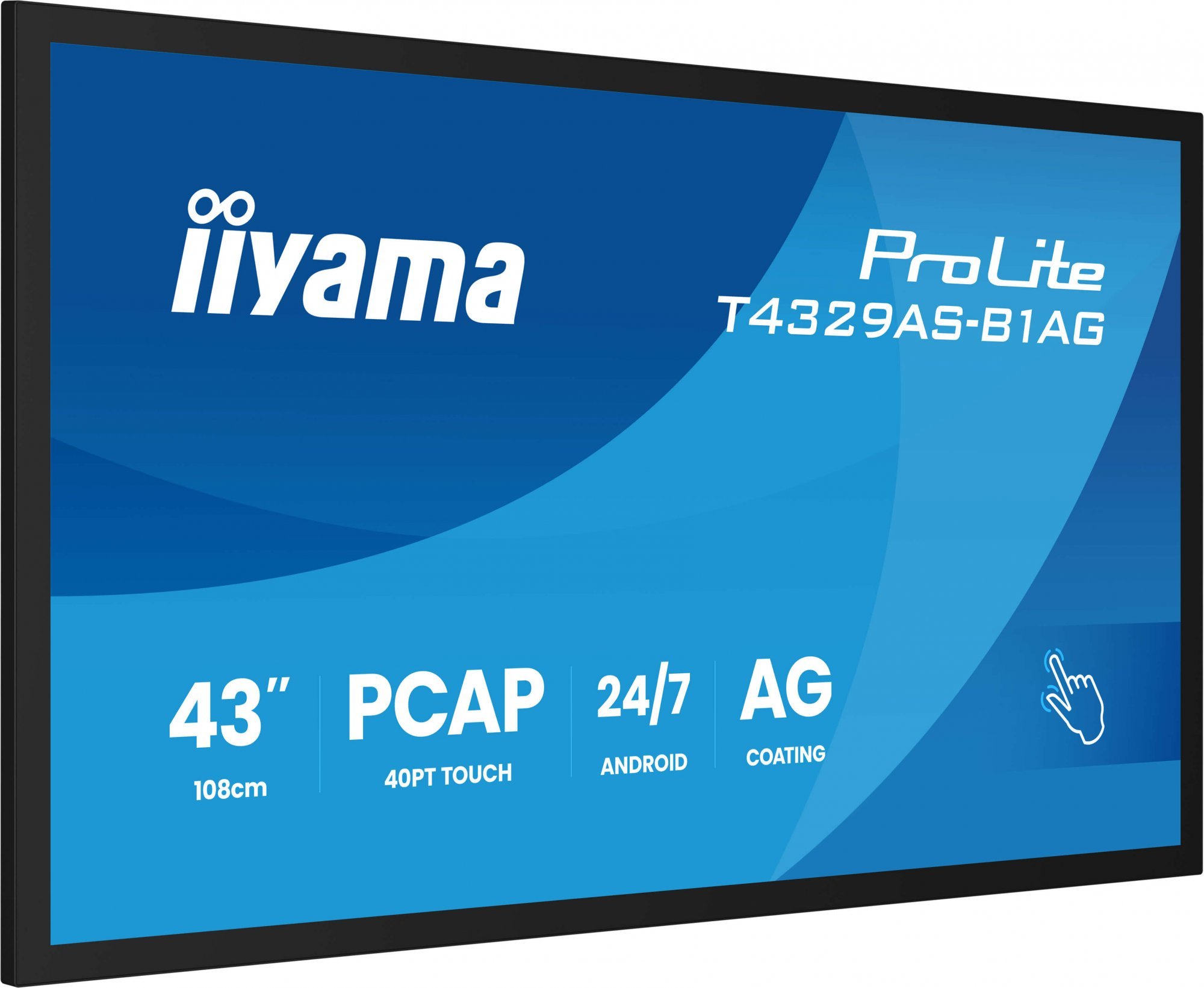 43" iiyama T4329AS-B1AG:VA,4K UHD,Android,24/7