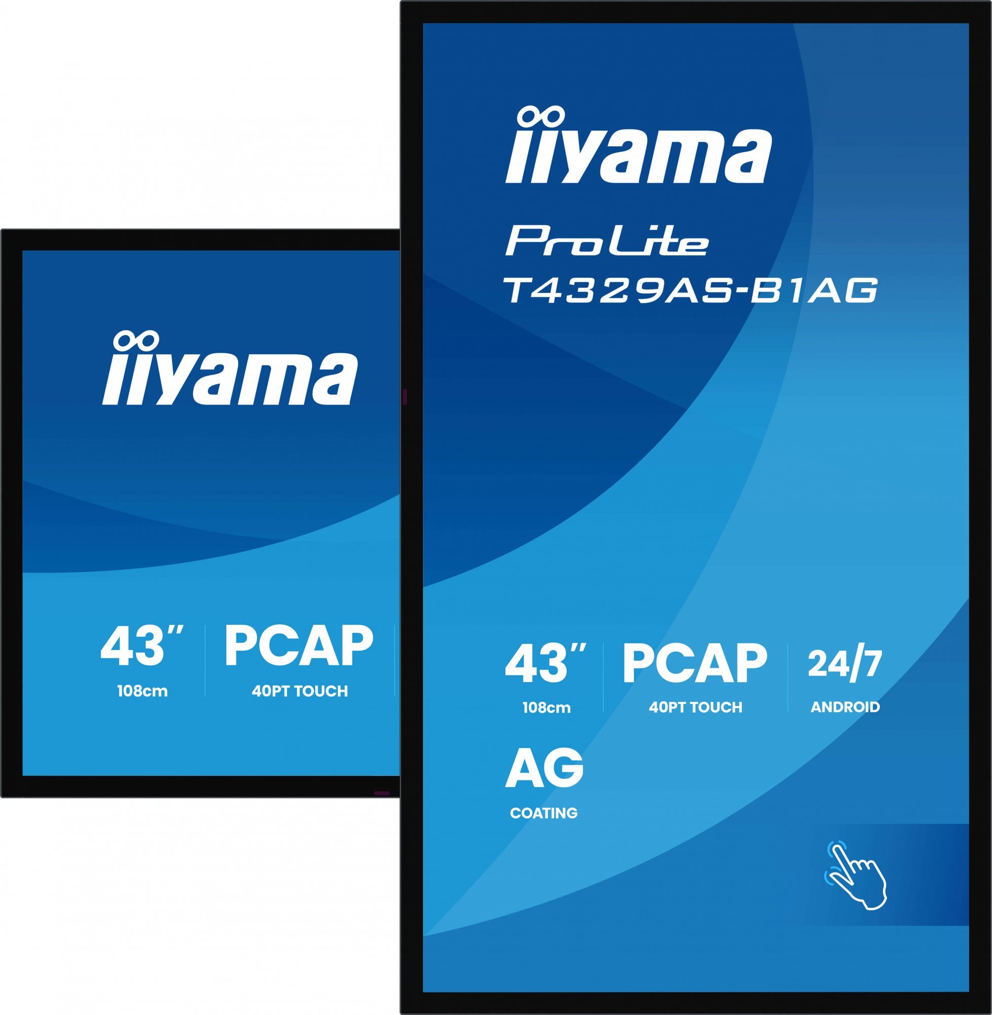 43" iiyama T4329AS-B1AG:VA,4K UHD,Android,24/7