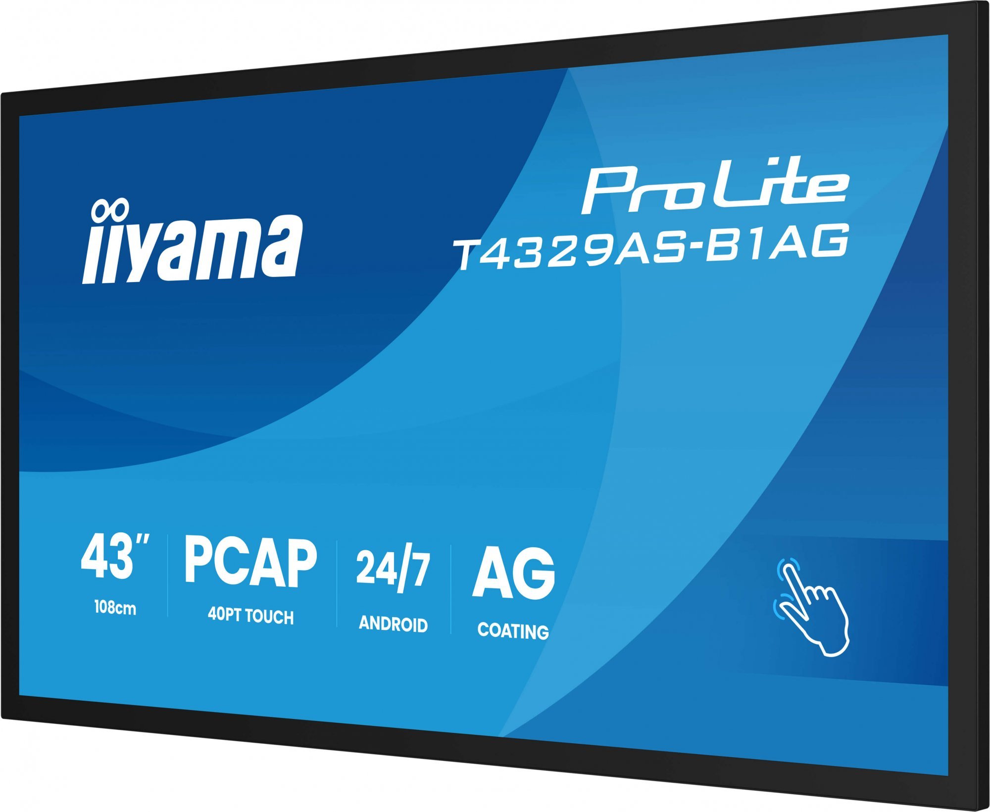 43" iiyama T4329AS-B1AG:VA,4K UHD,Android,24/7