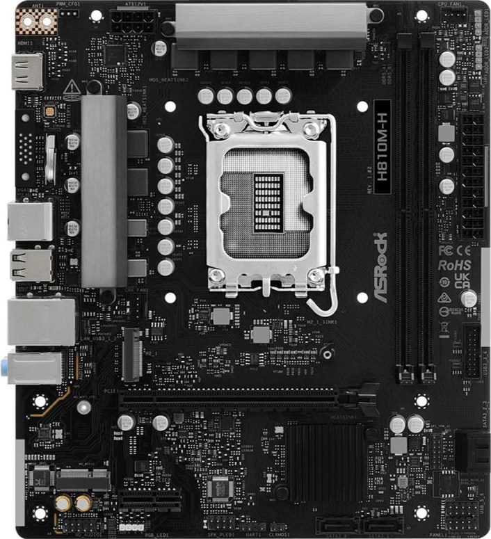 ASRock MB Sc LGA1851 H810M-H, Intel H810, 2xDDR5, 1xHDMI, mATX