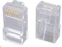 Solarix konektor RJ45 CAT5E UTP 8p8c nestienený, drôt / 100 ks KRJ45/5SLD