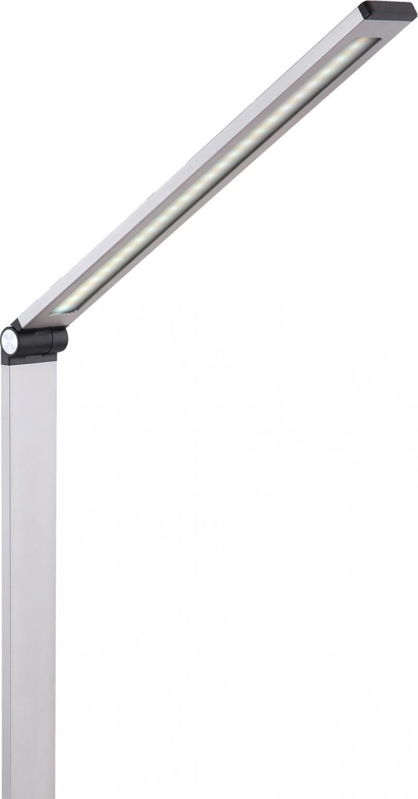Fellowes Platinet PDL888S stolní LED lampa 10W stmívatelná, bezdrátové nabíjení, USB port, stříbrná