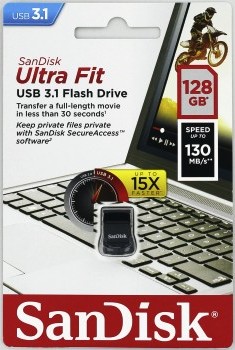 USB kľúč SanDisk Ultra Fit 128GB USB 3.1 Flash Drive čierny