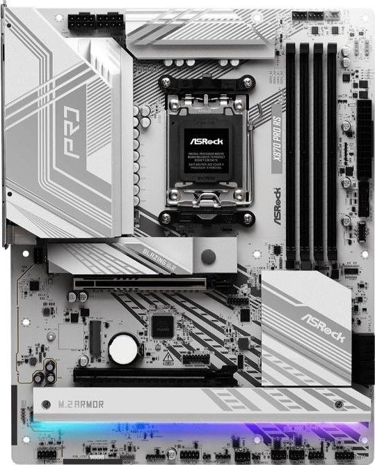 ASRock MB Sc AM5 X870 PRO RS, AMD X870, 4xDDR5, 1xHDMI, 2xUSB4