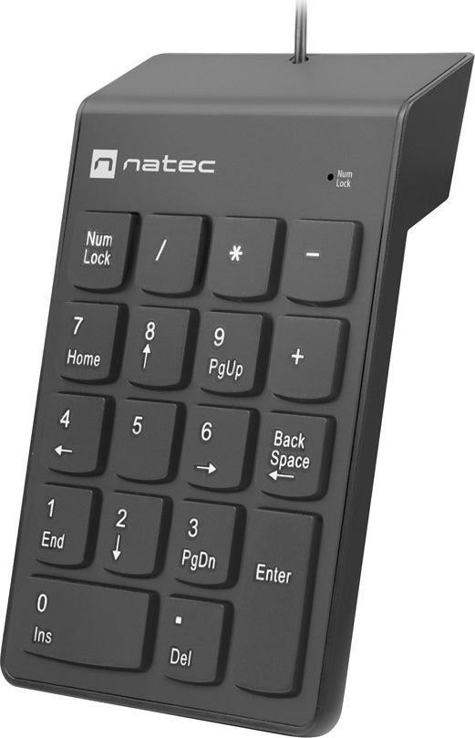 Numerická klávesnice Natec GOBY 2/Drátová USB/Černá