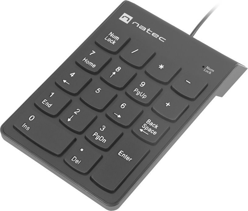 Numerická klávesnice Natec GOBY 2/Drátová USB/Černá