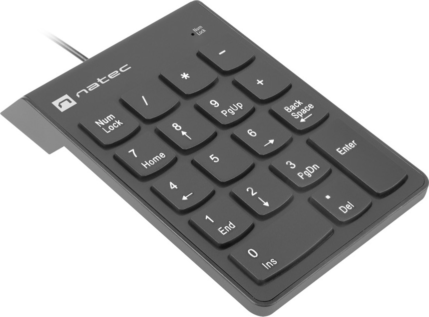 Numerická klávesnice Natec GOBY 2/Drátová USB/Černá