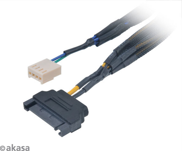 AKASA kábel FLEXA FP5S redukcia ventilátora, 1x 4pin PWM na 5x 4pin PWM, 45cm