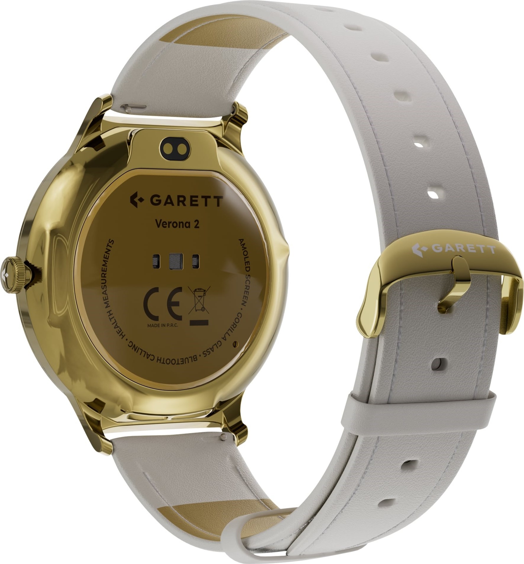Garett Smartwatch Verona 2 zlatá SOLID steel