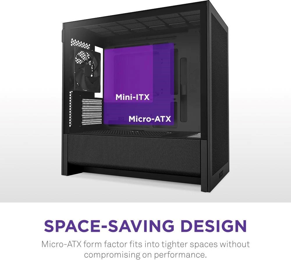NZXT skříň H3 Flow / microATX / 1x120mm / USB / USB-C / černá