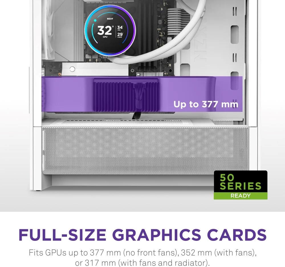NZXT skříň H3 Flow / microATX / 1x120mm / USB / USB-C / bílá