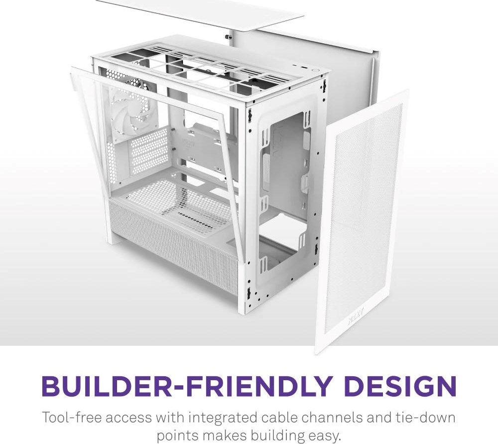 NZXT skříň H3 Flow / microATX / 1x120mm / USB / USB-C / bílá