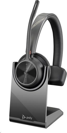 HP Inc. Poly Voyager 4310 MS Teams bezdrátová náhlavní souprava, BT700 USB-C adaptér, mono, nabíjecí stojánek