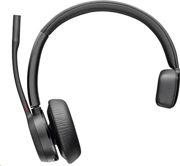 HP Inc. Poly Voyager 4310 MS Teams bezdrátová náhlavní souprava, BT700 USB-C adaptér, mono, nabíjecí stojánek