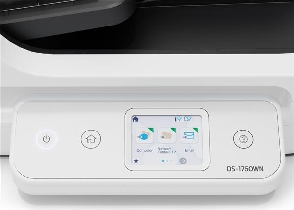 EPSON skener WorkForce DS-1760WN, A4, 1200x1200dpi, USB, DUPLEX, Wi-Fi, Záruka 3 let po registraci