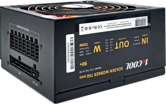 1stCOOL zdroj Golden Worker Evo 750W, 140mm, Plně modulární, 90+, ATX 3.1