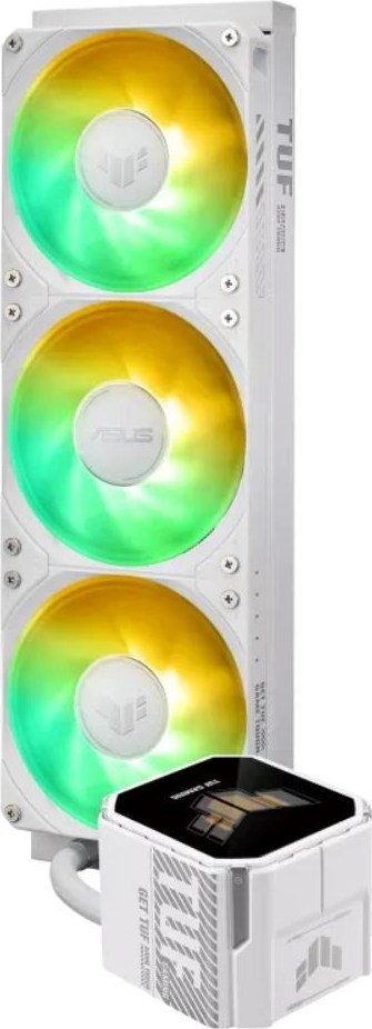 ASUS vodní chladič CPU AIO TUF GAMING LC III 360 ARGB LCD White, 3x120mm, LGA1851, AM5