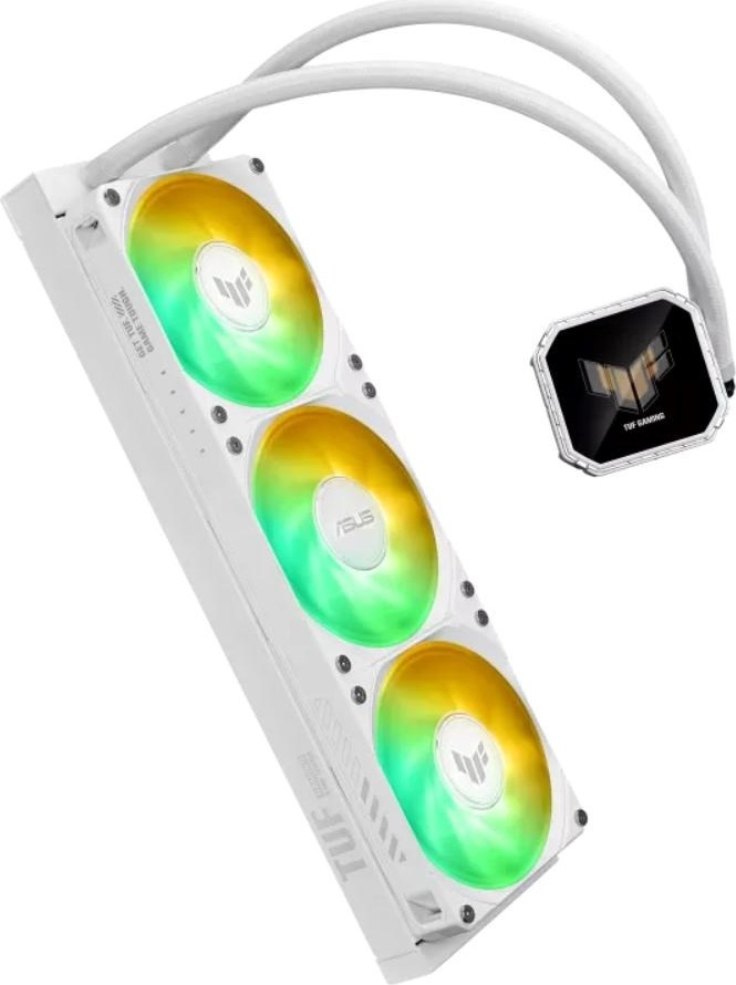 ASUS vodní chladič CPU AIO TUF GAMING LC III 360 ARGB LCD White, 3x120mm, LGA1851, AM5