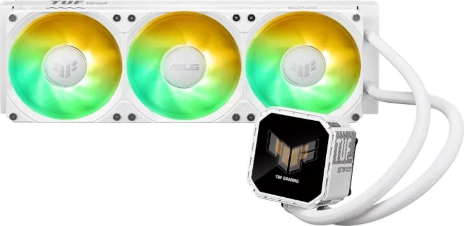 ASUS vodní chladič CPU AIO TUF GAMING LC III 360 ARGB LCD White, 3x120mm, LGA1851, AM5
