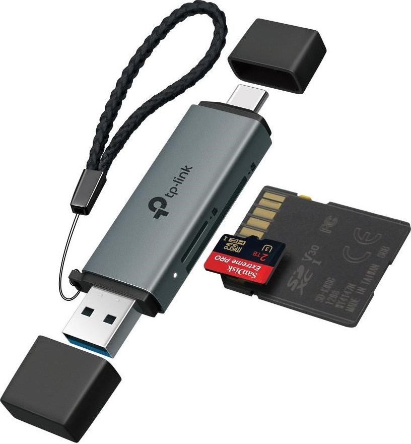 TP-Link UA430D čtečka karet (1xUSB-C3.2Gen1,1xUSB-A3.2Gen1,1xmicroSD,1xSD)