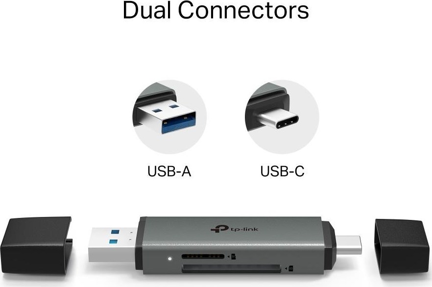 TP-Link UA430D čtečka karet (1xUSB-C3.2Gen1,1xUSB-A3.2Gen1,1xmicroSD,1xSD)