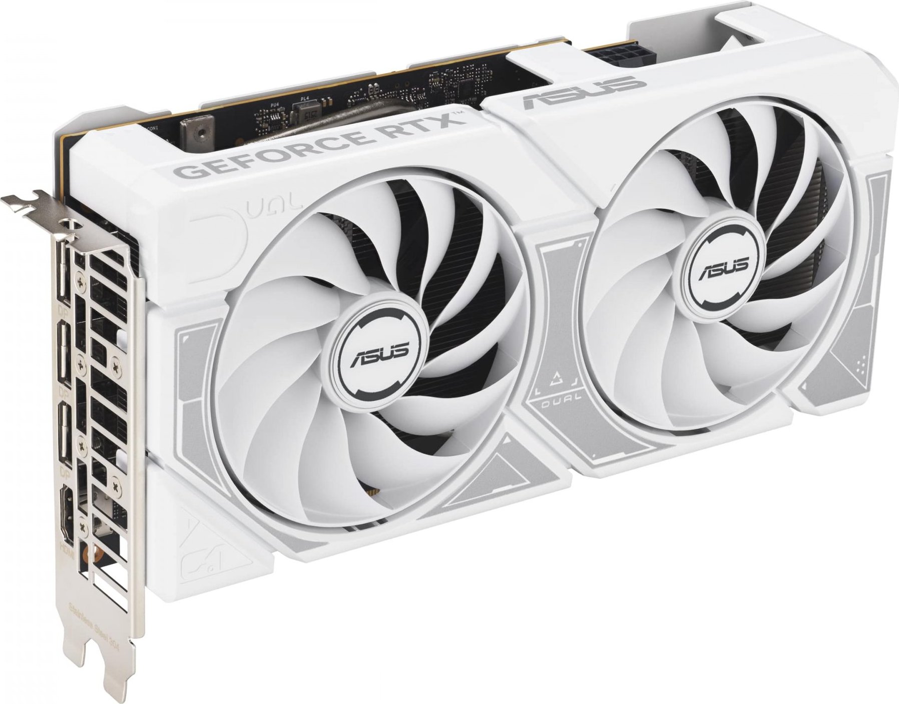 ASUS VGA NVIDIA GeForce RTX 5060 DUAL OC 8G WHITE, 8GB GDDR7, 3xDP, 1xHDMI