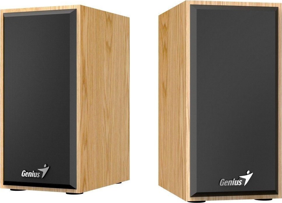 GENIUS Reproduktor SP-HF180, 3.5mm jack, 6W, světlé dřevo