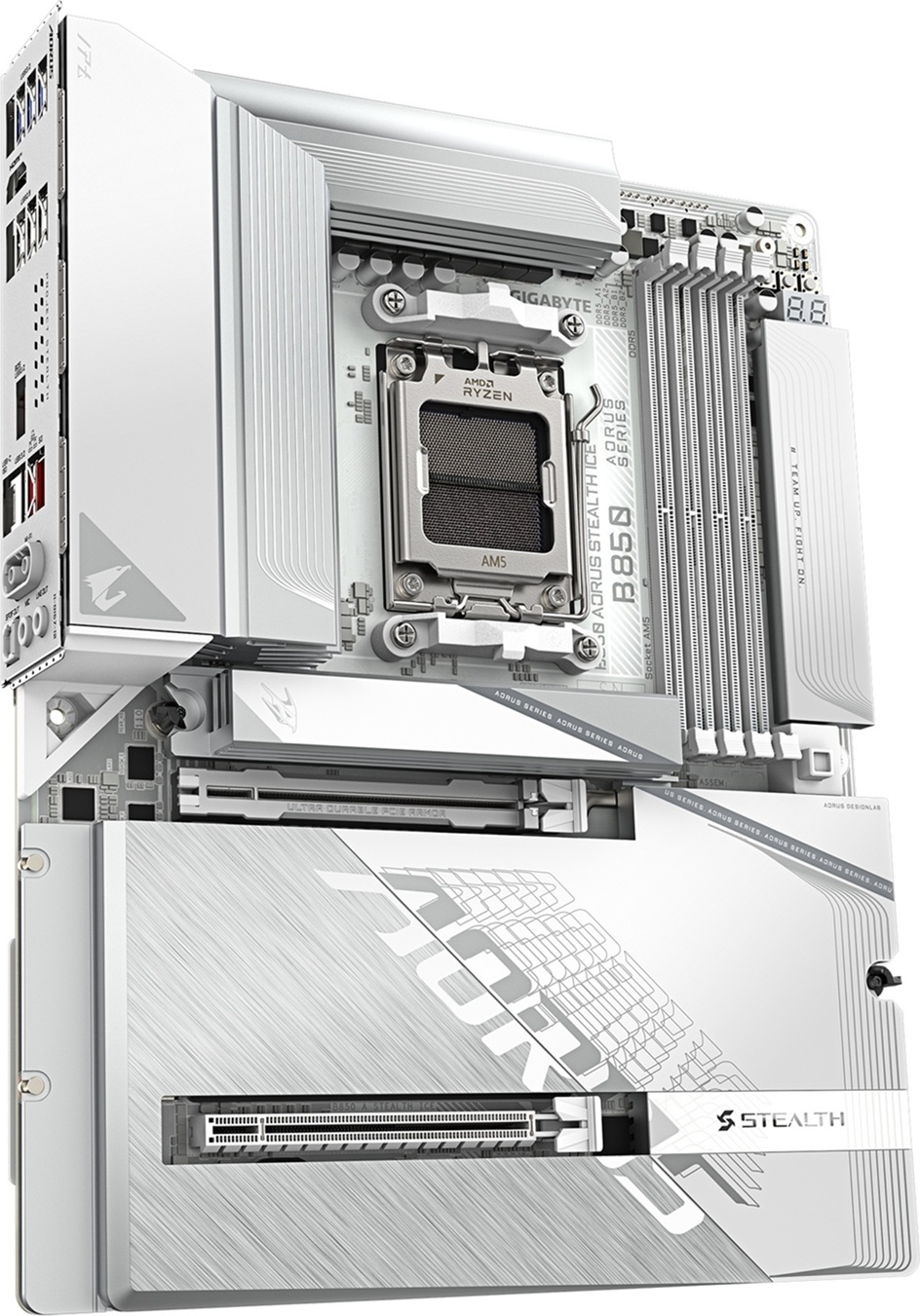 GIGABYTE MB Sc AM5 B850 AORUS STEALTH ICE, AMD B850, 4xDDR5, 1xHDMI