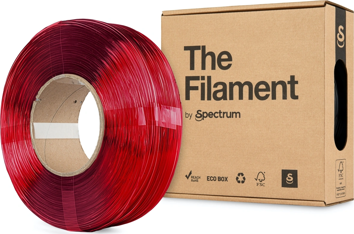 Spectrum The Filament ReFill PETG 1.75mm Transparent Red 1kg