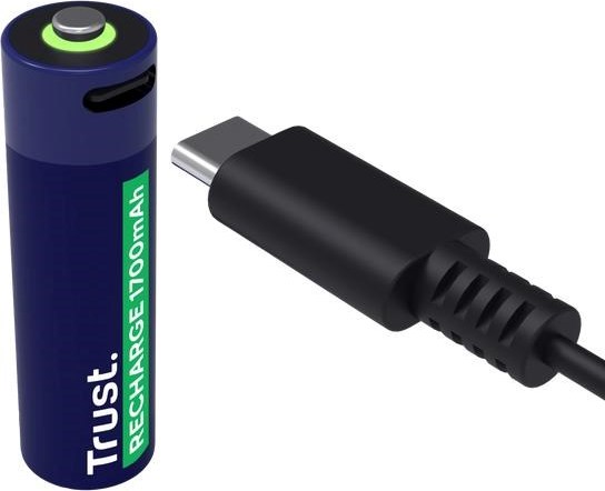 TRUST Nabíjecí baterie AA, USB-C, 2ks