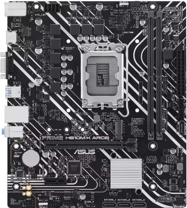 ASUS MB Sc LGA1700 PRIME H610M-K ARGB, Intel H610, 2xDDR5, 1xHDMI, 1xVGA, mATX